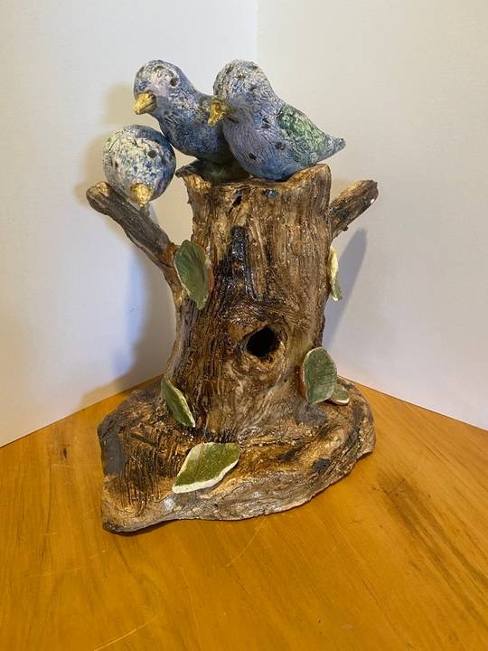 Three Blue Birds